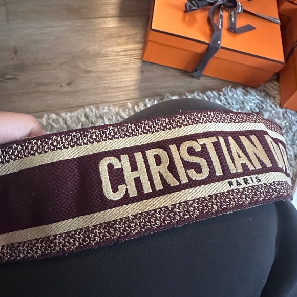Authentic Christian Dior Burgundy Oblique Bag Strap - Picture 7 of 13